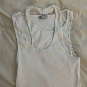 New zara white cutout top/cami